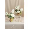 imageLings moment Fake Flowers Box Faux Artificial Greenery Stems Foam Roses Silk Leaves for Centerpieces Bouquet Wedding Floral Arrangements Bridal Shower Party Lavender ampamp Cream Deluxe ComboGrnwhite  Tinkle Bell Green