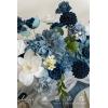 imageLings moment Fake Flowers Box Faux Artificial Greenery Stems Foam Roses Silk Leaves for Centerpieces Bouquet Wedding Floral Arrangements Bridal Shower Party Lavender ampamp Cream Deluxe ComboBludusty Blue  Navy