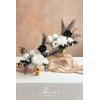 imageLings moment Fake Flowers Box Faux Artificial Greenery Stems Foam Roses Silk Leaves for Centerpieces Bouquet Wedding Floral Arrangements Bridal Shower Party Lavender ampamp Cream Deluxe ComboWhtwhite  Black  Golden