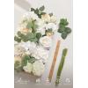 imageLings moment Fake Flowers Box Faux Artificial Greenery Stems Foam Roses Silk Leaves for Centerpieces Bouquet Wedding Floral Arrangements Bridal Shower Party Lavender ampamp Cream Deluxe ComboWhtwhite  Sage