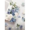 imageLings moment Fake Flowers Box Faux Artificial Greenery Stems Foam Roses Silk Leaves for Centerpieces Bouquet Wedding Floral Arrangements Bridal Shower Party Lavender ampamp Cream Deluxe ComboBludusty Blue  White