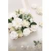imageLings moment Fake Flowers Box Faux Artificial Greenery Stems Foam Roses Silk Leaves for Centerpieces Bouquet Wedding Floral Arrangements Bridal Shower Party Lavender ampamp Cream Deluxe ComboWhtwhite  Sage