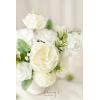 imageLings moment Fake Flowers Box Faux Artificial Greenery Stems Foam Roses Silk Leaves for Centerpieces Bouquet Wedding Floral Arrangements Bridal Shower Party Lavender ampamp Cream Deluxe ComboWhtwhite  Sage
