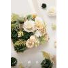 imageLings moment Fake Flowers Box Faux Artificial Greenery Stems Foam Roses Silk Leaves for Centerpieces Bouquet Wedding Floral Arrangements Bridal Shower Party Lavender ampamp Cream Deluxe ComboGrnemerald  Tawny Beige