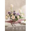 imageLings moment Fake Flowers Box Faux Artificial Greenery Stems Foam Roses Silk Leaves for Centerpieces Bouquet Wedding Floral Arrangements Bridal Shower Party Lavender ampamp Cream Deluxe ComboPrpllavender  Cream