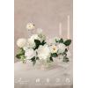 imageLings moment Fake Flowers Box Faux Artificial Greenery Stems Foam Roses Silk Leaves for Centerpieces Bouquet Wedding Floral Arrangements Bridal Shower Party Lavender ampamp Cream Deluxe ComboWhtwhite  Sage