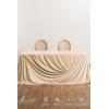 imageLings moment Golden Glove Wedding Table Cloths in Premium Crumpled Velvet 9ft x 11ft Fits 4ft6ft RectangularRound SweetheartampampHead Table for Wedding Reception Bridal Shower Birthday DecorationBrngolden Glove