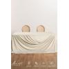 imageLings moment Golden Glove Wedding Table Cloths in Premium Crumpled Velvet 9ft x 11ft Fits 4ft6ft RectangularRound SweetheartampampHead Table for Wedding Reception Bridal Shower Birthday DecorationBrncappuccino