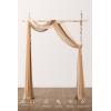 imageLings moment Wedding Arch Draping Fabric 3 Panels 20Ft Purple Chiffon FabricSheer Hanging Drapes Arrangement for Wedding Ceremony Backdrop Party Swag Home Decor Lilac ampamp GoldBrnnude  Walnut Brown