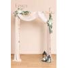 imageLings moment Wedding Arch Draping Fabric 3 Panels 20Ft Purple Chiffon FabricSheer Hanging Drapes Arrangement for Wedding Ceremony Backdrop Party Swag Home Decor Lilac ampamp GoldIvyCream  Nude  Ivory