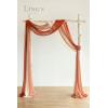 imageLings moment Wedding Arch Draping Fabric 3 Panels 20Ft Purple Chiffon FabricSheer Hanging Drapes Arrangement for Wedding Ceremony Backdrop Party Swag Home Decor Lilac ampamp GoldOrsunset Terracotta  White