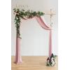 imageLings moment Wedding Arch Draping Fabric 3 Panels 20Ft Purple Chiffon FabricSheer Hanging Drapes Arrangement for Wedding Ceremony Backdrop Party Swag Home Decor Lilac ampamp GoldPkDusty Rose  Mauve
