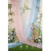 imageLings moment Wedding Arch Draping Fabric 3 Panels 20Ft Purple Chiffon FabricSheer Hanging Drapes Arrangement for Wedding Ceremony Backdrop Party Swag Home Decor Lilac ampamp GoldBludusty Blue  Navy