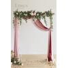 imageLings moment Wedding Arch Draping Fabric 3 Panels 20Ft Purple Chiffon FabricSheer Hanging Drapes Arrangement for Wedding Ceremony Backdrop Party Swag Home Decor Lilac ampamp GoldRedburgundy  Dusty Rose  Ivory