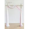 imageLings moment Wedding Arch Draping Fabric 3 Panels 20Ft Purple Chiffon FabricSheer Hanging Drapes Arrangement for Wedding Ceremony Backdrop Party Swag Home Decor Lilac ampamp GoldPkdusty Rose  Cream
