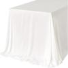 imageLings moment Golden Glove Wedding Table Cloths in Premium Crumpled Velvet 9ft x 11ft Fits 4ft6ft RectangularRound SweetheartampampHead Table for Wedding Reception Bridal Shower Birthday DecorationWtwhite