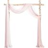 imageLings moment Wedding Arch Draping Fabric 3 Panels 20Ft Purple Chiffon FabricSheer Hanging Drapes Arrangement for Wedding Ceremony Backdrop Party Swag Home Decor Lilac ampamp GoldPkdusty Rose  Cream