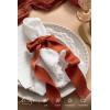 imageLings Moment White Ribbon 16 Inch x 3 Rolls Total 20Yd Cream Craft Fabric Silk Satin Ribbons for Gifts Wrapping Wedding Invitations Bridal Bouquets DecorationsOr  Burnt Orange
