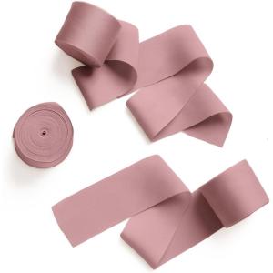 imageLings Moment White Ribbon 16 Inch x 3 Rolls Total 20Yd Cream Craft Fabric Silk Satin Ribbons for Gifts Wrapping Wedding Invitations Bridal Bouquets DecorationsPinkMauve