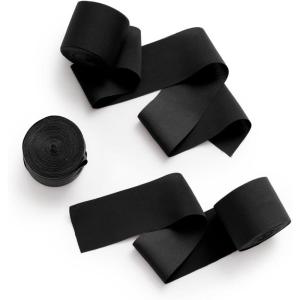 imageLings Moment White Ribbon 16 Inch x 3 Rolls Total 20Yd Cream Craft Fabric Silk Satin Ribbons for Gifts Wrapping Wedding Invitations Bridal Bouquets DecorationsBlkBlack