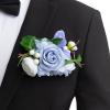 imageLings moment Pocket Boutonniere Single Boutonniere for Men Groom for Wedding Prom Homecoming Anniversary Graduation etcDusty BlueBludusty Blue