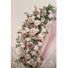 imageLings Moment Wedding Arch Backdrop Stand with Flowers  72FT 6FT Set of 2 Metal Arch Frame with Drape for Ceremony Decor  Artificial Floral Birthday Party Bridal Shower Terracotta OrangePkdusty Rose  Cream