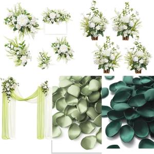 imageLings Moment 12 Pack Wedding Venue Decor Package in White Green Color