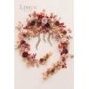 imageLings moment 9FT Christmas Flower Garland Handcrafted Wedding Sweetheart Table Centerpieces Head Table Decor Arch Backdrop Decorations for Wedding  GoldRedburgundy  Peach Rose
