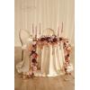 imageLings moment 9FT Christmas Flower Garland Handcrafted Wedding Sweetheart Table Centerpieces Head Table Decor Arch Backdrop Decorations for Wedding  GoldRedburgundy  Peach Rose