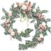 imageLings moment 9FT Christmas Flower Garland Handcrafted Wedding Sweetheart Table Centerpieces Head Table Decor Arch Backdrop Decorations for Wedding  GoldPkdusty Rose  Cream