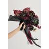 imageLings Moment 13 Inch Artificial Wedding Bouquets for Bride Bridal Bouquet Bridesmaid Bouquet Tossing Bouquet for Wedding Ceremony Anniversary Bridal ShowerBlkmoody Burgundy  Black