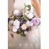 imageLings Moment 13 Inch Artificial Wedding Bouquets for Bride Bridal Bouquet Bridesmaid Bouquet Tossing Bouquet for Wedding Ceremony Anniversary Bridal ShowerPrpllilac  Gold