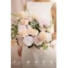 imageLings Moment 13 Inch Artificial Wedding Bouquets for Bride Bridal Bouquet Bridesmaid Bouquet Tossing Bouquet for Wedding Ceremony Anniversary Bridal ShowerPkblush  Cream