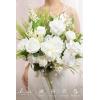 imageLings Moment 13 Inch Artificial Wedding Bouquets for Bride Bridal Bouquet Bridesmaid Bouquet Tossing Bouquet for Wedding Ceremony Anniversary Bridal ShowerWhtlily of the Valley White