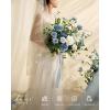 imageLings Moment 13 Inch Artificial Wedding Bouquets for Bride Bridal Bouquet Bridesmaid Bouquet Tossing Bouquet for Wedding Ceremony Anniversary Bridal ShowerBluprovence Blue