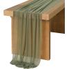 imageLings Moment 14Ft Chiffon Table Runner Sage Purple Sheer Extra Long Table Runners with Silver Sparkle for Rustic Boho Wedding Party Bridal Baby Shower Decorations10ft  1pc