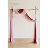 imageLings Moment Wedding Arch Draping Fabric 3 Panels 20Ft Chiffon FabricSheer Draping Fabic for Wedding Arrangement Ceremony Reception Backdrop Party Swag Home Decor Sage Purple ampamp ProvenceRedburgundy  Dusty Rose  Ivory