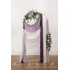 imageLings Moment Wedding Arch Draping Fabric 3 Panels 20Ft Chiffon FabricSheer Draping Fabic for Wedding Arrangement Ceremony Reception Backdrop Party Swag Home Decor Sage Purple ampamp ProvencePrpllilac  Gold
