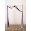 imageLings Moment Wedding Arch Draping Fabric 3 Panels 20Ft Chiffon FabricSheer Draping Fabic for Wedding Arrangement Ceremony Reception Backdrop Party Swag Home Decor Sage Purple ampamp ProvencePrpllilac  Gold