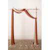 imageLings Moment Wedding Arch Draping Fabric 3 Panels 20Ft Chiffon FabricSheer Draping Fabic for Wedding Arrangement Ceremony Reception Backdrop Party Swag Home Decor Sage Purple ampamp ProvenceOrsunset Terracotta  White