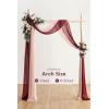 imageLings Moment Wedding Arch Draping Fabric 3 Panels 20Ft Chiffon FabricSheer Draping Fabic for Wedding Arrangement Ceremony Reception Backdrop Party Swag Home Decor Sage Purple ampamp ProvenceRedburgundy  Dusty Rose  Ivory