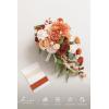 imageLings moment Terracotta Bridal Bouquet Cascading Burnt Orange Wedding Bouquets for Bride 13 Inch Bride Bouquets for Wedding Artificial Flowers BouquetsOrsunset Terracotta