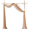 imageLings Moment Wedding Arch Draping Fabric 3 Panels 20Ft Chiffon FabricSheer Draping Fabic for Wedding Arrangement Ceremony Reception Backdrop Party Swag Home Decor Sage Purple ampamp ProvenceBrnNude  Walnut Brown