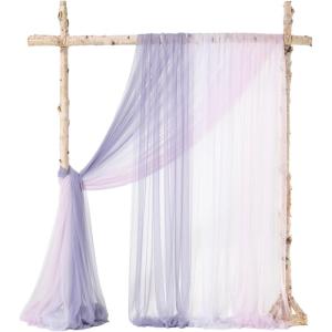 imageLings Moment Wedding Arch Draping Fabric 3 Panels 20Ft Chiffon FabricSheer Draping Fabic for Wedding Arrangement Ceremony Reception Backdrop Party Swag Home Decor Sage Purple ampamp ProvencePrplSage Purple  Provence