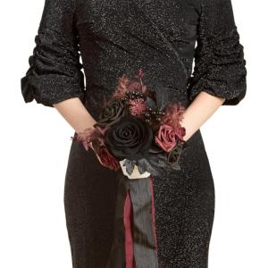 imageLings moment Bridesmaid Bouquet Wedding Bouquets for Bridesmaids 7 Inch Bridal Bouquets for Bridesmaids Wedding Ceremony Anniversary etcRedburgundy Red  Black