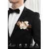 imageLings moment Pocket Boutonniere Single Boutonniere for Men Groom for Wedding Prom Homecoming Anniversary Graduation etcTawny Beige White Orchid 6quot W x 5quot HBrntawny Beige  White Orchid
