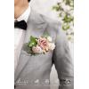 imageLings moment Pocket Boutonniere Single Boutonniere for Men Groom for Wedding Prom Homecoming Anniversary Graduation etcTawny Beige White Orchid 6quot W x 5quot HPkdusty Rose Ranunculus
