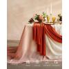 imageLings moment Pink Backdrop Curtains 10Ft x 23Ft Red Clay Long Sheer WrinkleFree Background Backdrop CurtainampampTable Cloth for Birthday Party Wedding Baby Shower Photo Booth DecorPkred Clay