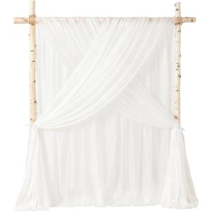 imageLings moment Pink Backdrop Curtains 10Ft x 23Ft Red Clay Long Sheer WrinkleFree Background Backdrop CurtainampampTable Cloth for Birthday Party Wedding Baby Shower Photo Booth DecorWhtpearlite White