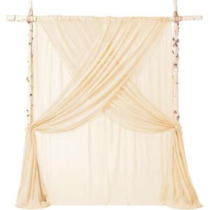 imageLings moment Pink Backdrop Curtains 10Ft x 23Ft Red Clay Long Sheer WrinkleFree Background Backdrop CurtainampampTable Cloth for Birthday Party Wedding Baby Shower Photo Booth DecorBrntawny Beige